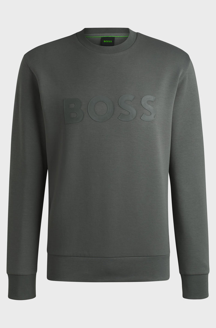 BOSS Sweatshirts Regular Fit in Cotton Mix - SALBO 10256713 01-50506119- Concorde Fashion#color_grey-056