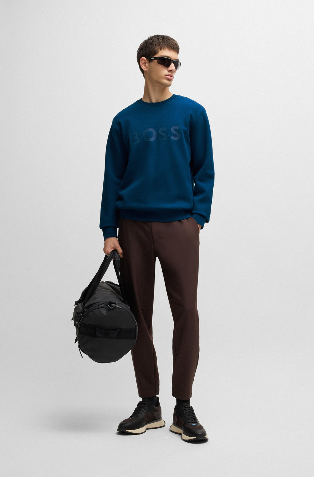 BOSS Sweatshirts Regular Fit in Cotton Mix - SALBO 10256713 01-50506119- Concorde Fashion#color_blue-494