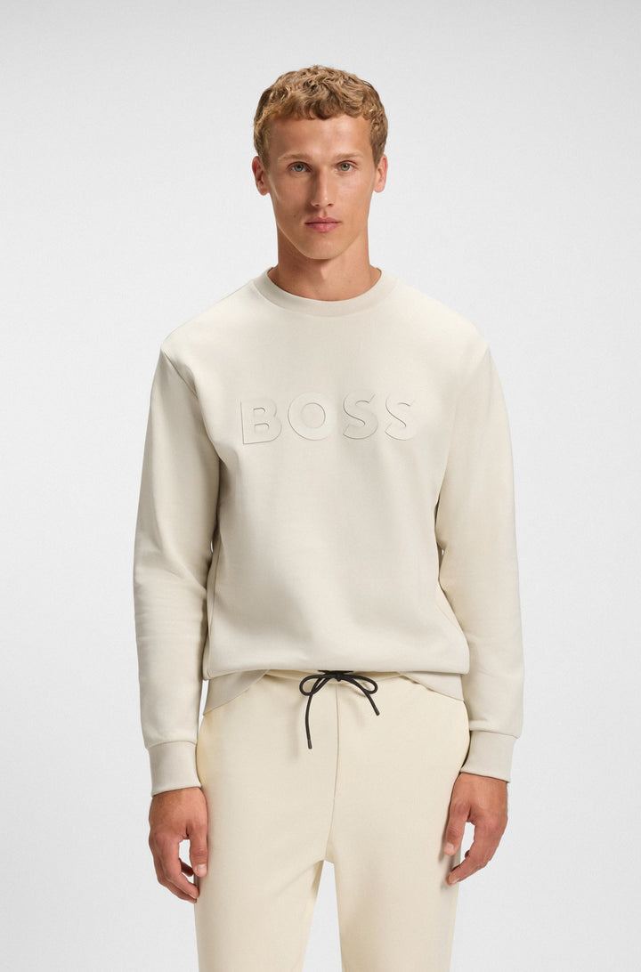 BOSS Sweatshirts Regular Fit in Cotton Mix - SALBO 10256713 01-50506119- Concorde Fashion#color_white-131