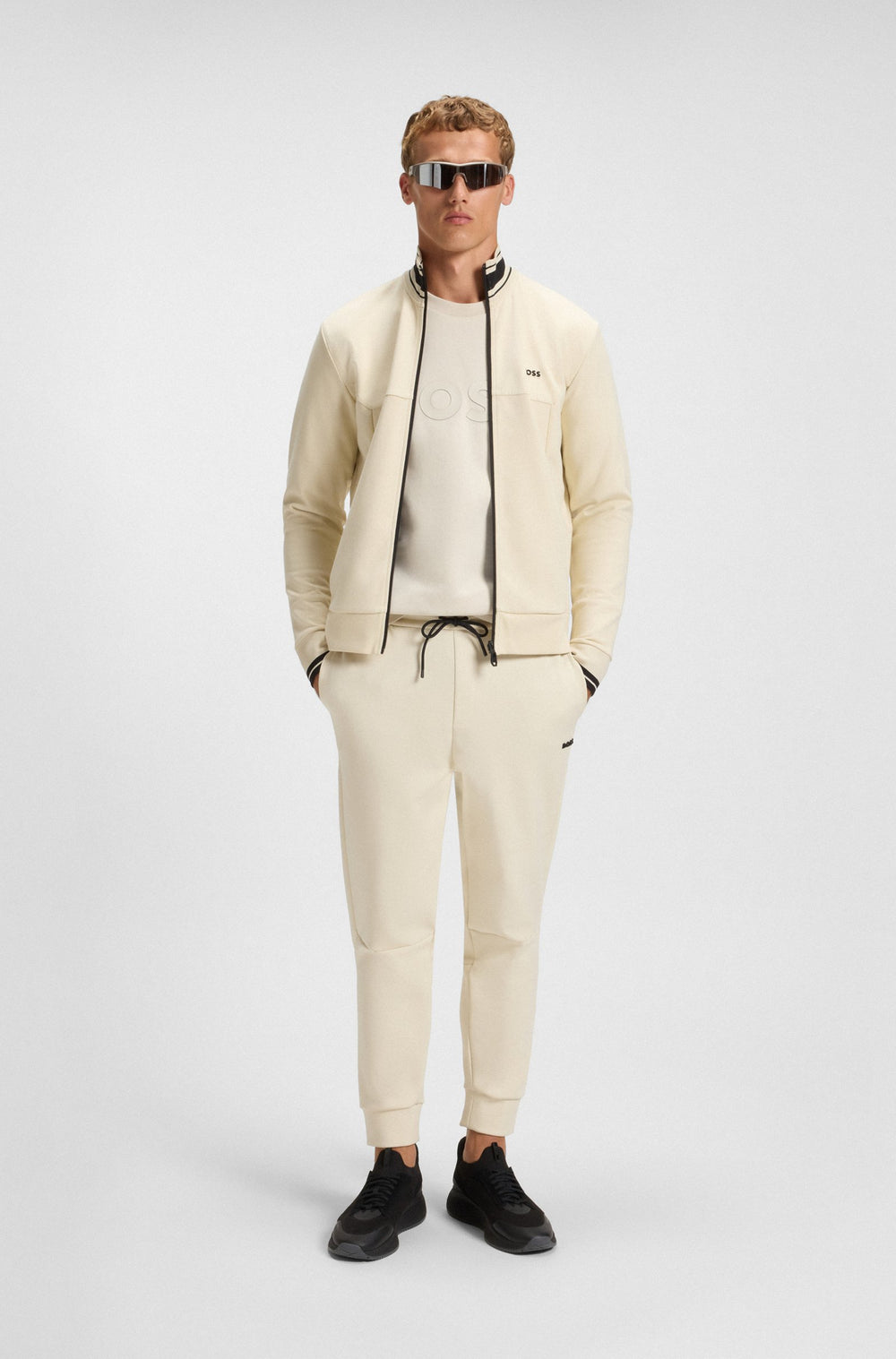 BOSS Sweatshirts Regular Fit in Cotton Mix - SALBO 10256713 01-50506119- Concorde Fashion#color_white-131