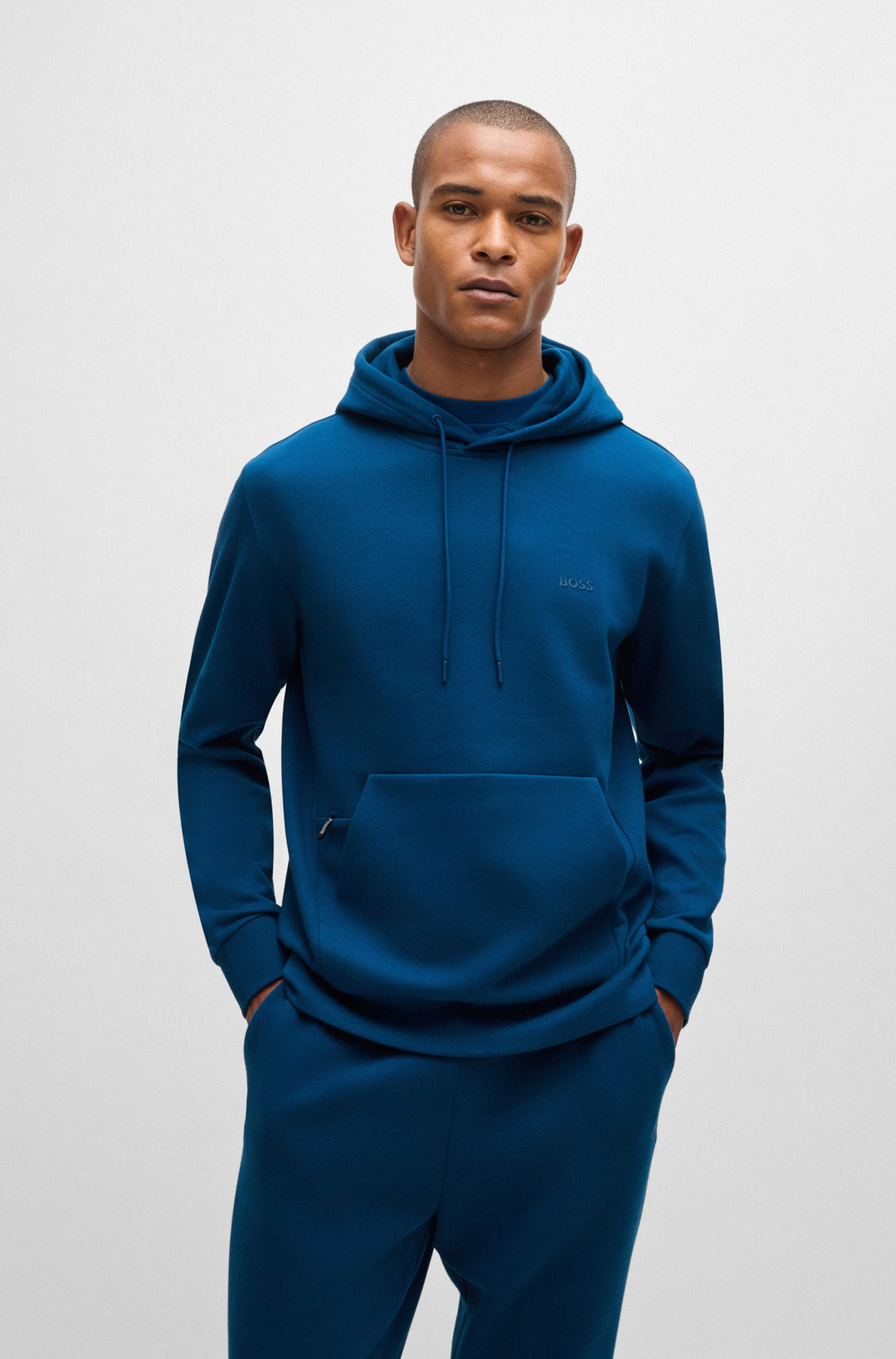 BOSS Hoodies Regular Fit in Cotton Mix - SOODY 10256713 01-50506130- Concorde Fashion#color_blue-494