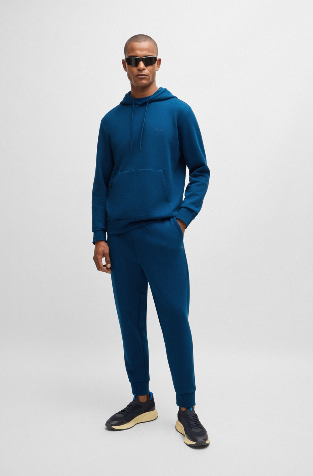 BOSS Hoodies Regular Fit in Cotton Mix - SOODY 10256713 01-50506130- Concorde Fashion#color_blue-494
