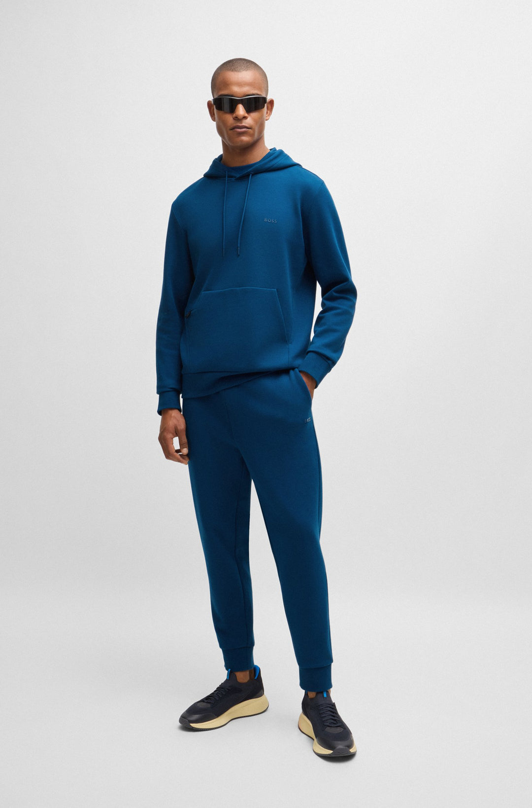 BOSS Hoodies Regular Fit in Cotton Mix - SOODY 10256713 01-50506130- Concorde Fashion#color_blue-494