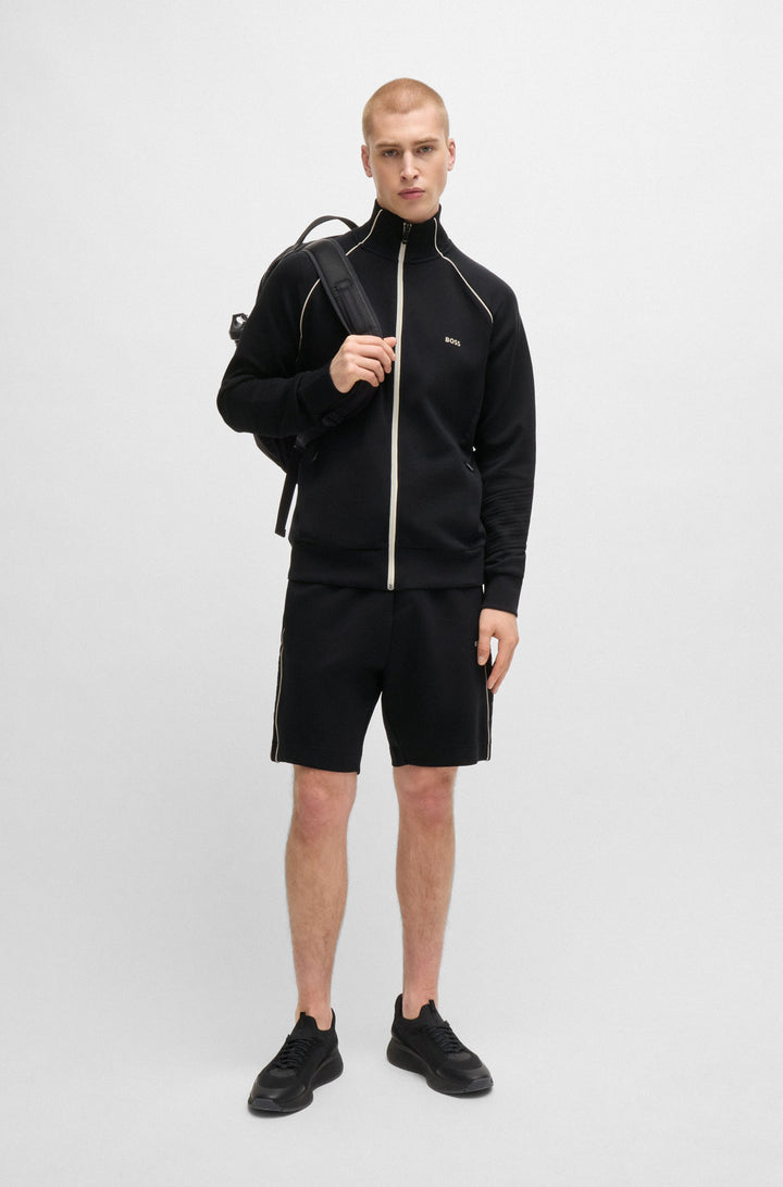 BOSS Shorts Regular Fit in Cotton Mix - HEADLO 1 10256713 01-50518195- Concorde Fashion#color_black-001