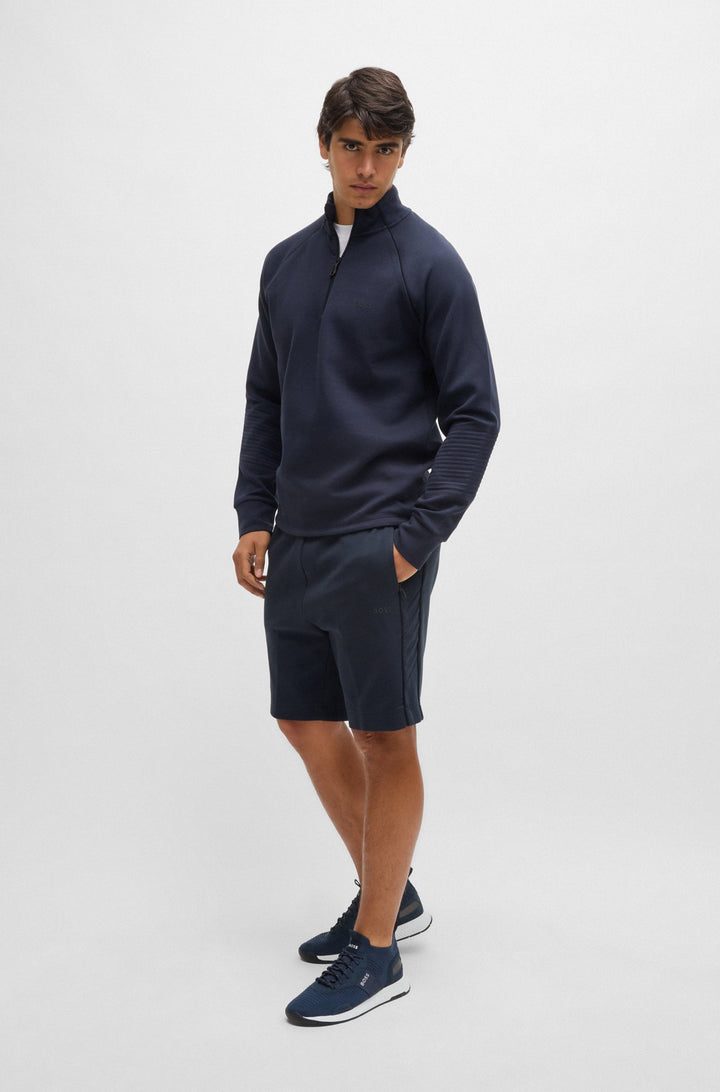 BOSS Shorts Regular Fit in Cotton Mix - HEADLO 1 10256713 01-50518195- Concorde Fashion#color_navy-402