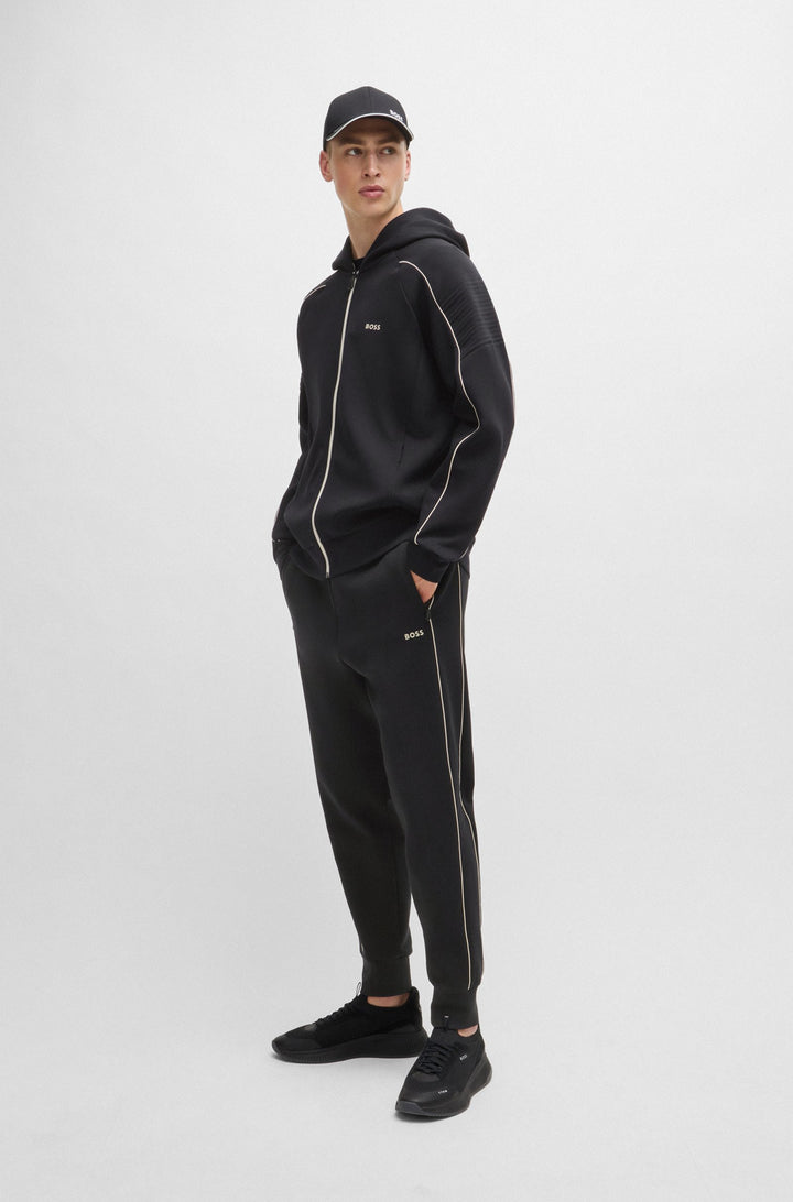 BOSS Hoodies Regular Fit in Cotton Mix - SAGGY 1 10256713 01-50518197- Concorde Fashion#color_black-001