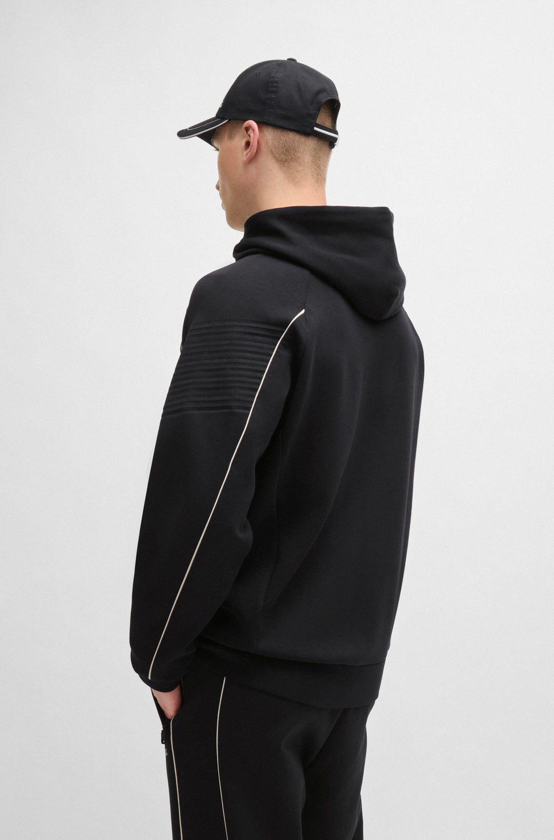 BOSS Hoodies Regular Fit in Cotton Mix - SAGGY 1 10256713 01-50518197- Concorde Fashion#color_black-001