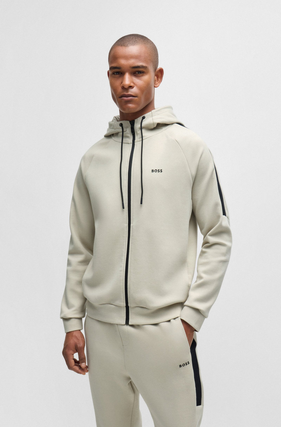 BOSS Tracksuits Regular Fit in Cotton Mix - TRACKSUIT SET 10256713 01-50519395- Concorde Fashion#color_beige-271