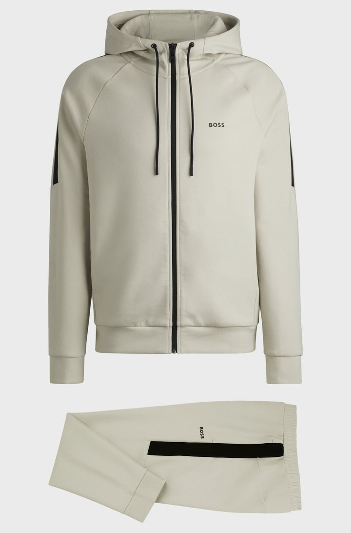 BOSS Tracksuits Regular Fit in Cotton Mix - TRACKSUIT SET 10256713 01-50519395- Concorde Fashion#color_beige-271