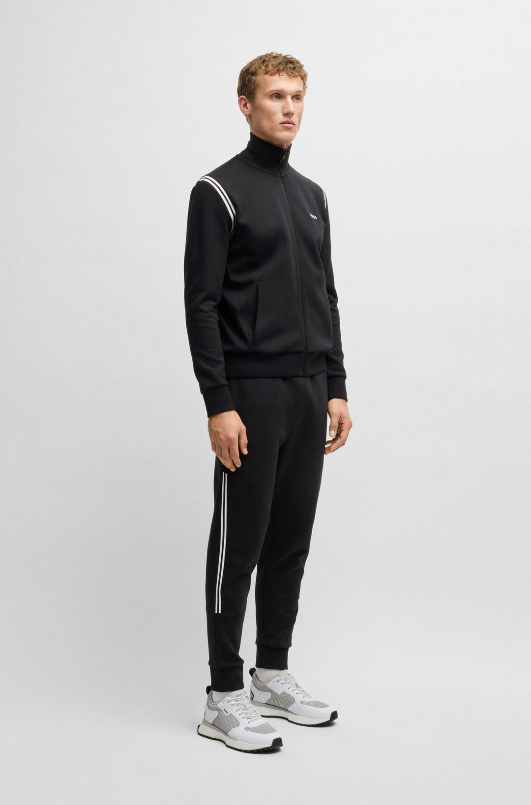 BOSS Tracksuits,Tracksuit Regular Fit in Cotton Mix - TRACKSUIT SET 10256713 01-50533738- Concorde Fashion#color_black-002