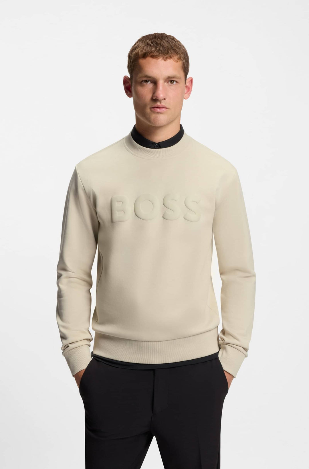 BOSS Sweatshirts Regular Fit - SALBO 50555516- Concorde Fashion#color_beige-272