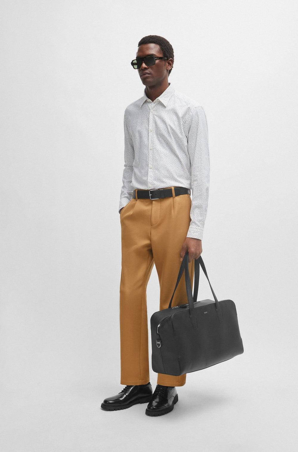 BOSS Regular Fit Casual Shirts in Cotton - S-LIAM-KENT-C1-233 10256784 01-50510014- Concorde Fashion#color_white-120