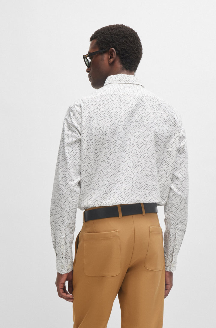 BOSS Regular Fit Casual Shirts in Cotton - S-LIAM-KENT-C1-233 10256784 01-50510014- Concorde Fashion#color_white-120