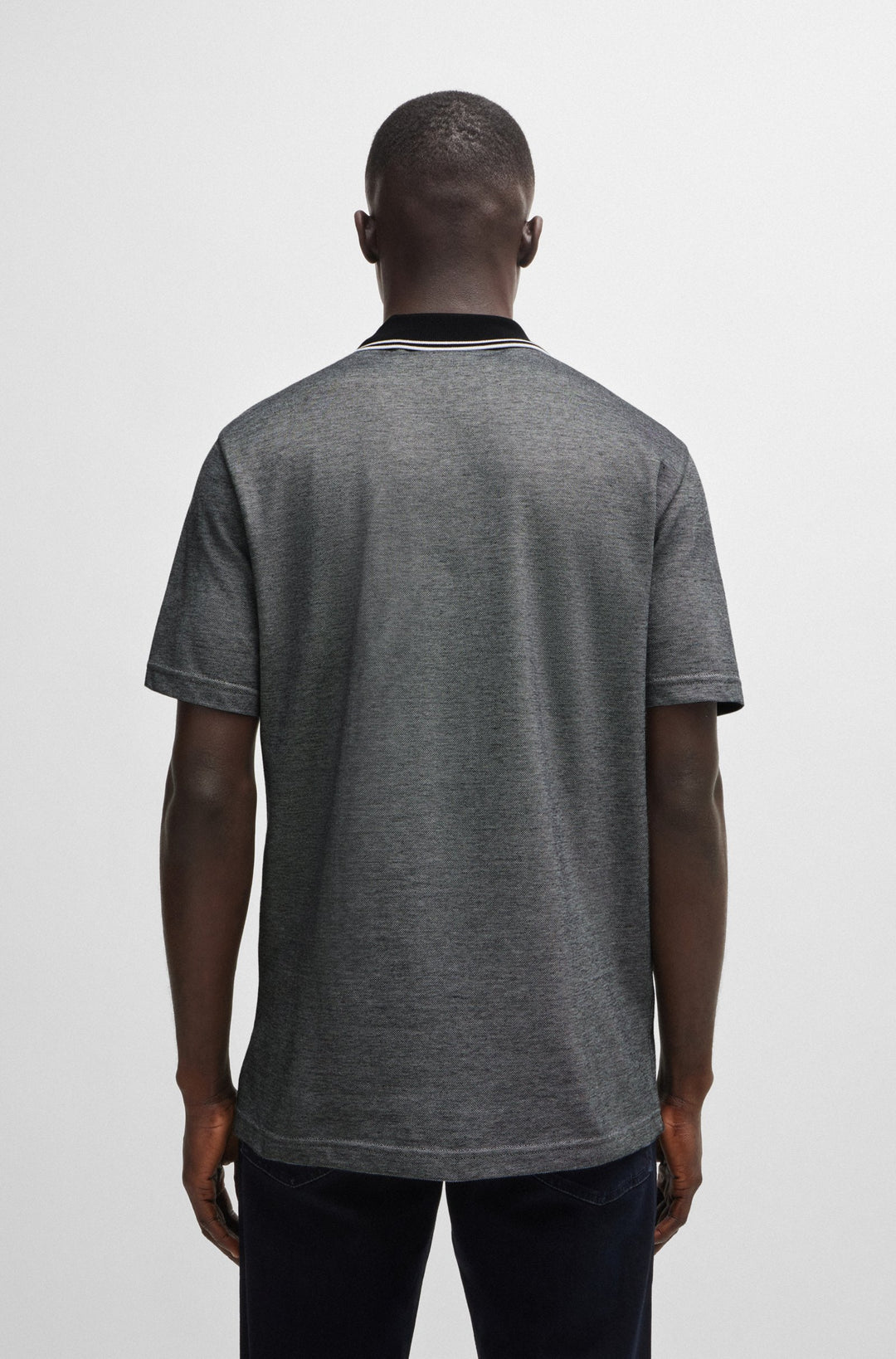 BOSS Polos Relaxed Fit in Cotton - PEOXFORDNEW 10256894 01-50507814- Concorde Fashion#color_black-001