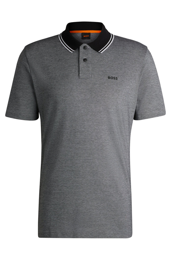 BOSS Polos Relaxed Fit in Cotton - PEOXFORDNEW 10256894 01-50507814- Concorde Fashion#color_black-001