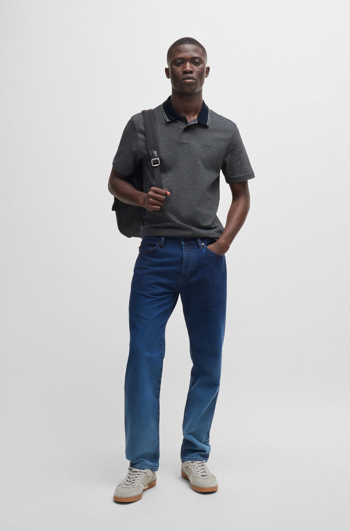 BOSS Polos Relaxed Fit in Cotton - PEOXFORDNEW 10256894 01-50507814- Concorde Fashion#color_navy-404