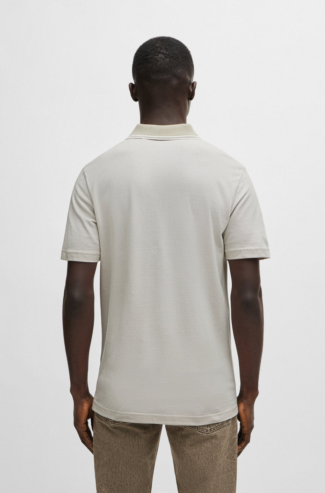 BOSS Polos Relaxed Fit in Cotton - PEOXFORDNEW 10256894 01-50507814- Concorde Fashion#color_beige-271