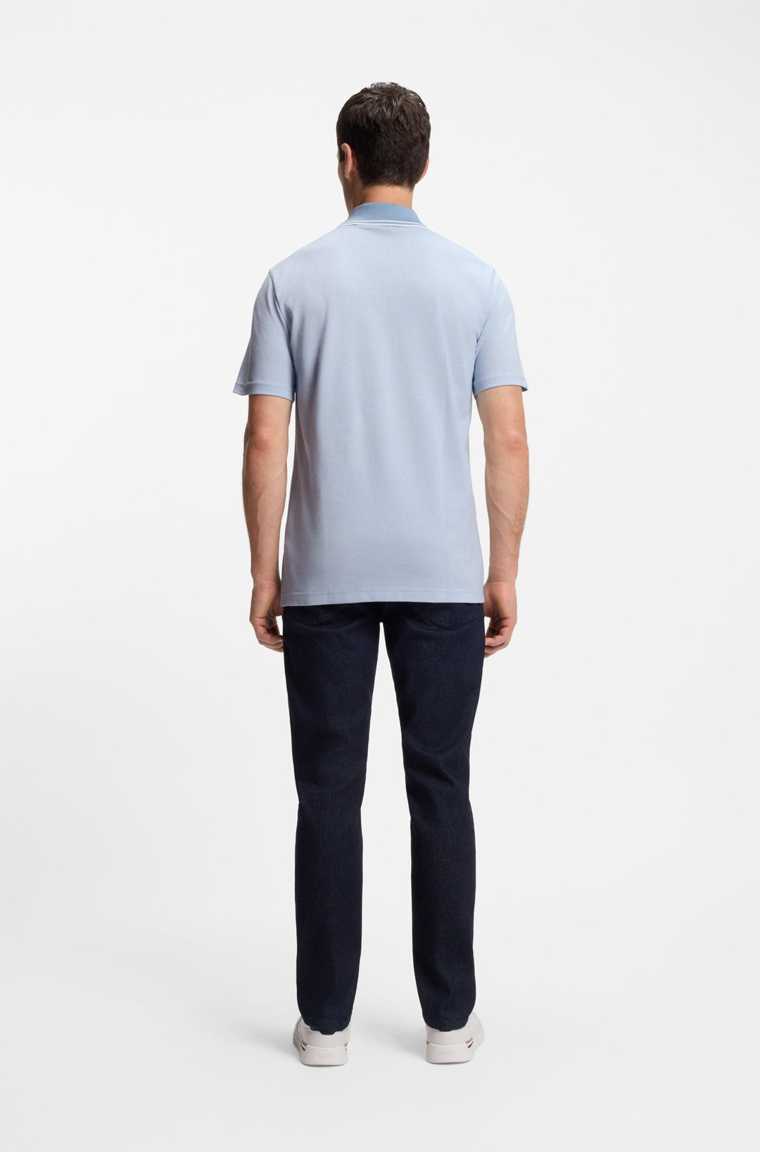 BOSS Polos Relaxed Fit in Cotton - PEOXFORDNEW 10256894 01-50507814- Concorde Fashion#color_blue-451