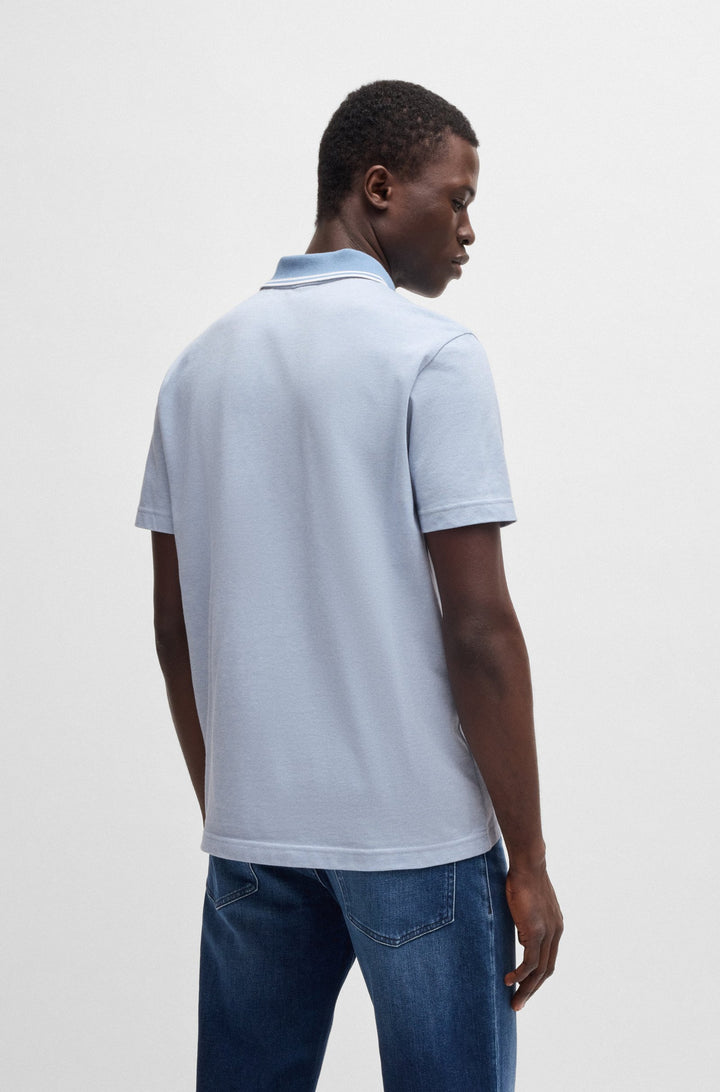 BOSS Polos Relaxed Fit in Cotton - PEOXFORDNEW 10256894 01-50507814- Concorde Fashion#color_blue-462