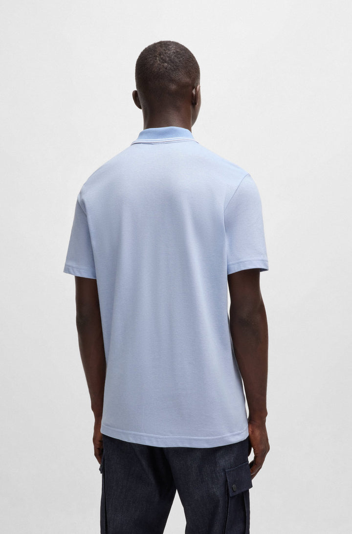 BOSS Polos Relaxed Fit in Cotton - PEOXFORDNEW 10256894 01-50507814- Concorde Fashion#color_blue-470