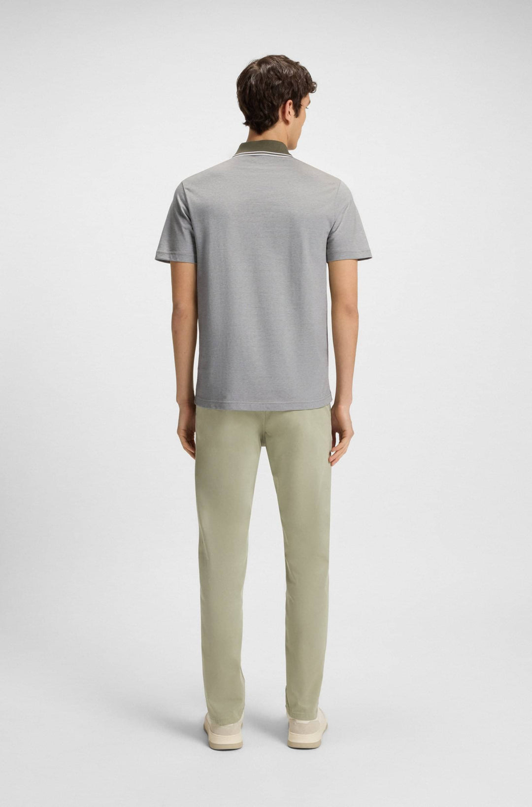 BOSS Polos Relaxed Fit in Cotton - PEOXFORDNEW 10256894 01-50507814- Concorde Fashion#color_green-342