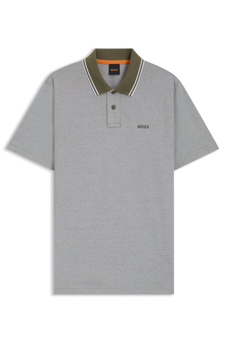 BOSS Polos Relaxed Fit in Cotton - PEOXFORDNEW 10256894 01-50507814- Concorde Fashion#color_green-342