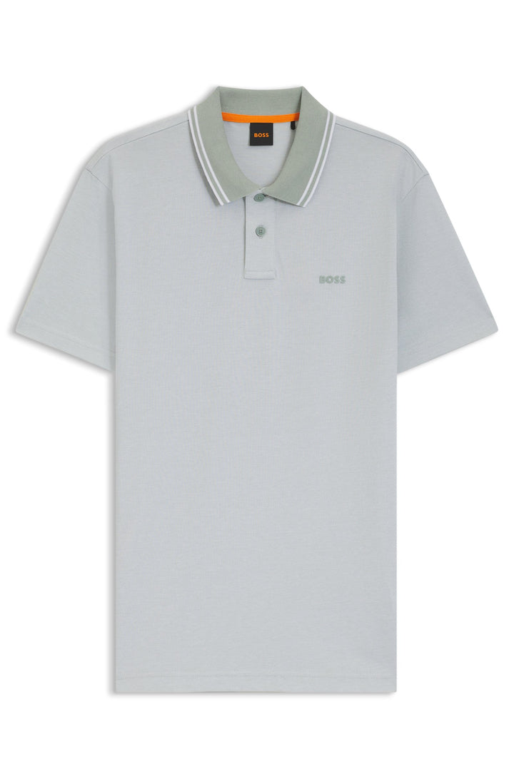 BOSS Polos Relaxed Fit in Cotton - PEOXFORDNEW 10256894 01-50507814- Concorde Fashion#color_green-351