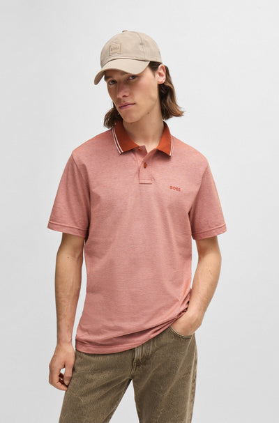 BOSS Polos Relaxed Fit in Cotton - PEOXFORDNEW 10256894 01-50507814- Concorde Fashion#color_orange-840