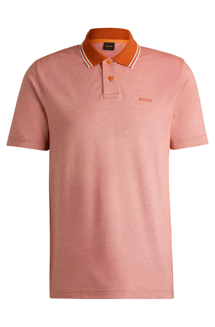 BOSS Polos Relaxed Fit in Cotton - PEOXFORDNEW 10256894 01-50507814- Concorde Fashion#color_orange-840