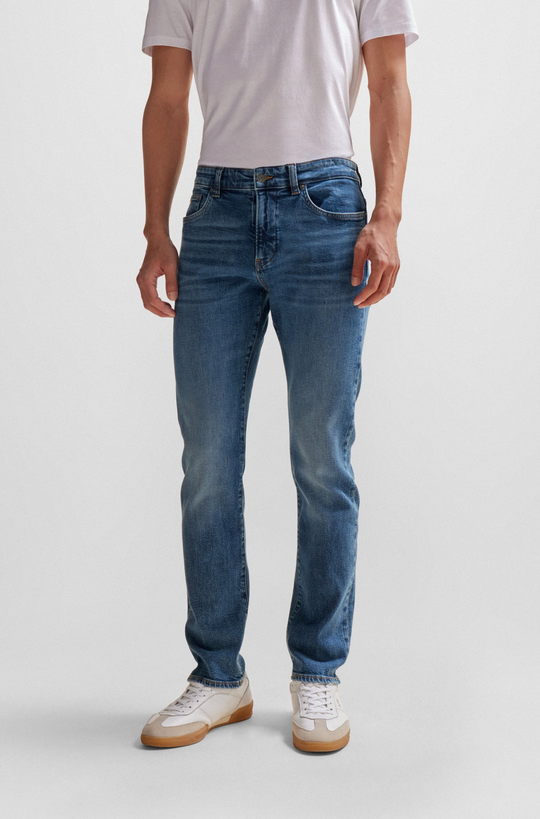 BOSS Slim Fit Jeans in Cotton Mix - DELAWARE3-1 10256945 01-50508402- Concorde Fashion#color_blue-423