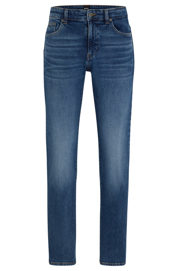 BOSS Slim Fit Jeans in Cotton Mix - DELAWARE3-1 10256945 01-50508402- Concorde Fashion#color_blue-423