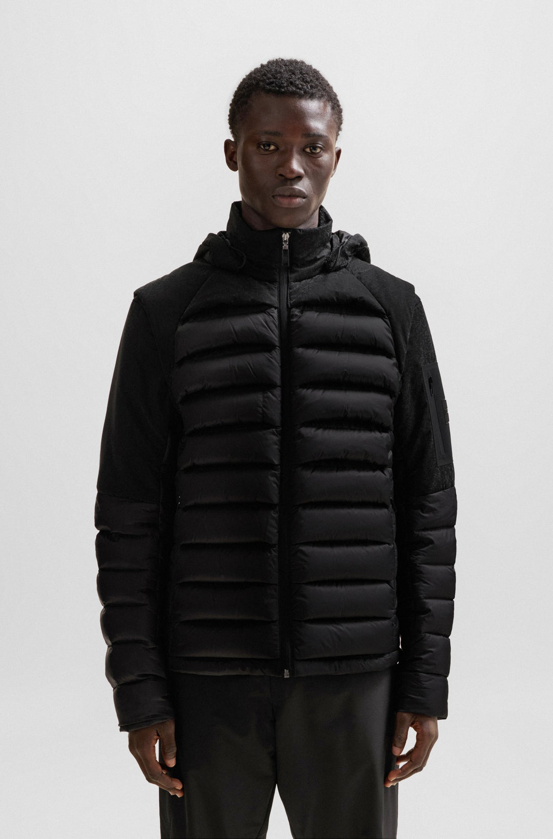 BOSS Regular Fit Casual Jackets in Nylon - J_ROBOT 10257025 01-50504423- Concorde Fashion#color_black-001