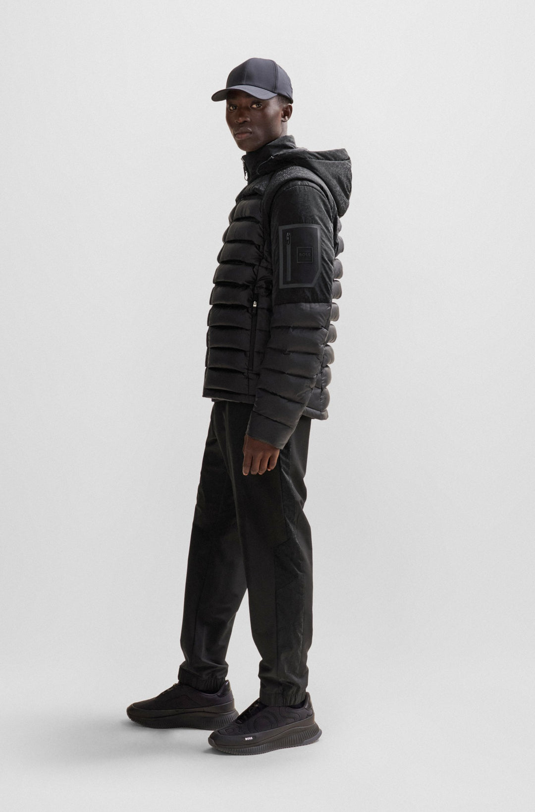 BOSS Regular Fit Casual Jackets in Nylon - J_ROBOT 10257025 01-50504423- Concorde Fashion#color_black-001