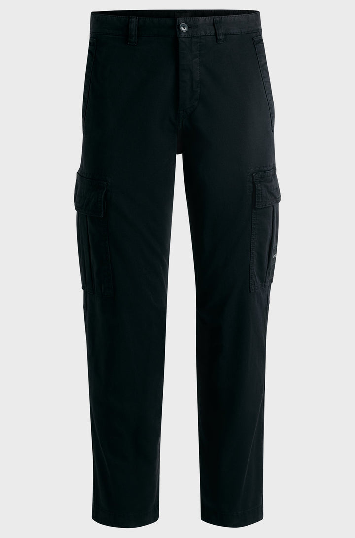BOSS Trousers Regular Fit in Cotton Mix - SISLA-7-CARGO 10257028 01-50523149- Concorde Fashion#color_black-001
