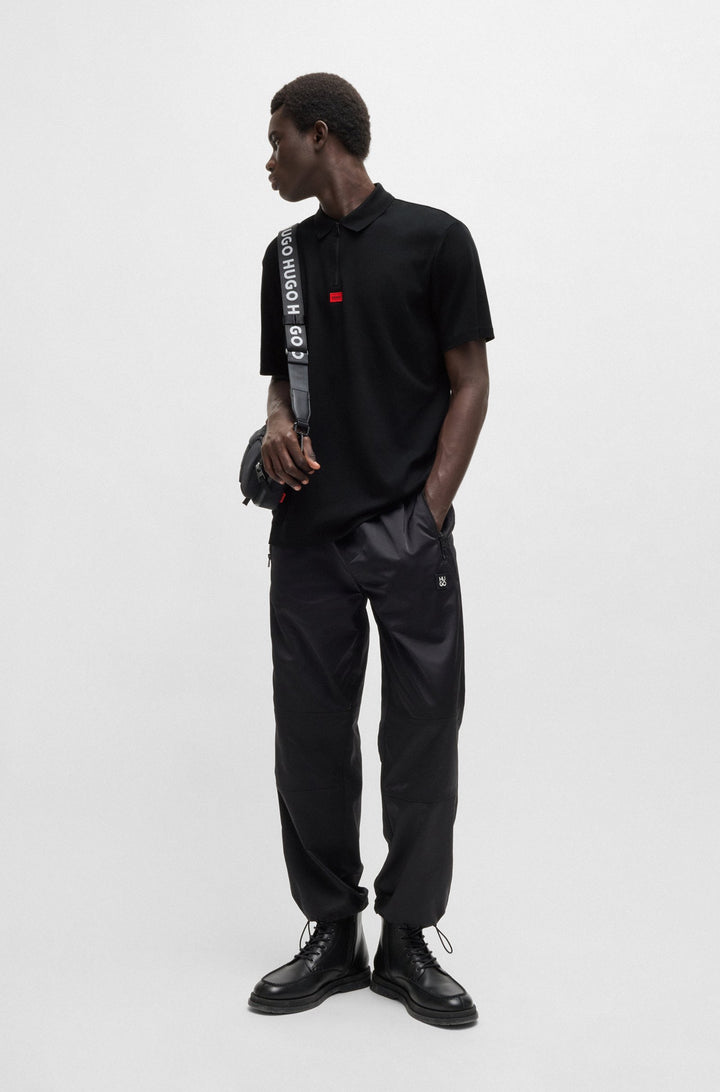HUGO Polos Regular Fit in Cotton - DERESOM241 10257070 01-50509866- Concorde Fashion#color_black-001