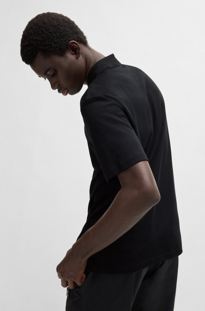 HUGO Polos Regular Fit in Cotton - DERESOM241 10257070 01-50509866- Concorde Fashion#color_black-001