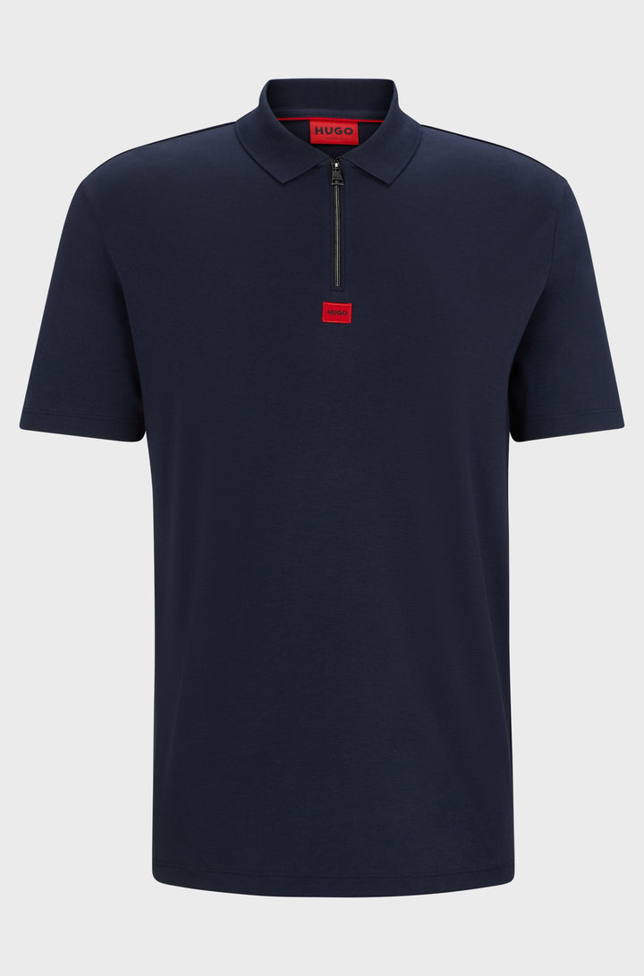 HUGO Polos Regular Fit in Cotton - DERESOM241 10257070 01-50509866- Concorde Fashion#color_navy-405