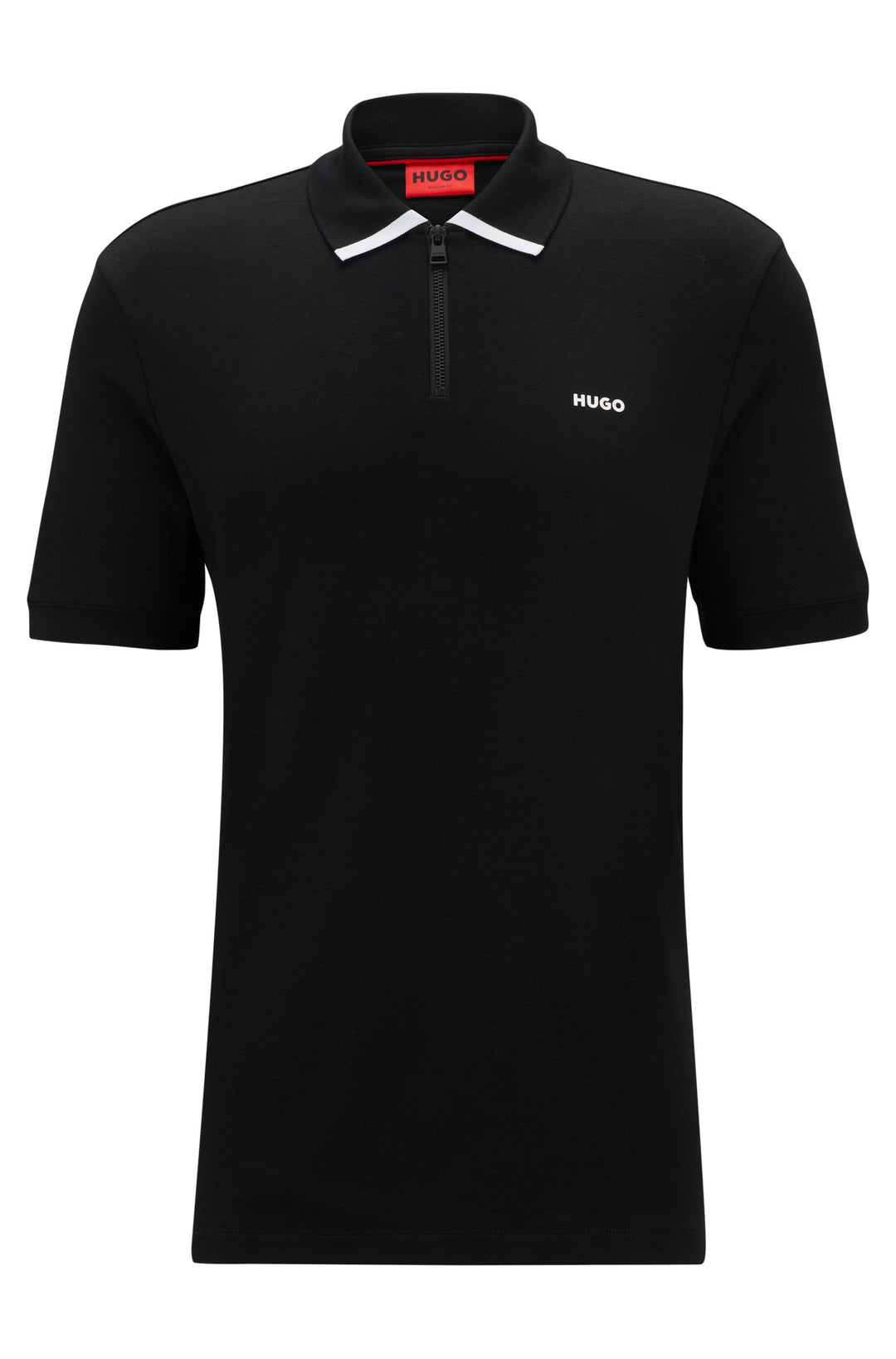 HUGO RED Regular Fit Polos in Cotton - DALOMINO 10257070 01-50511721- Concorde Fashion#color_black-001