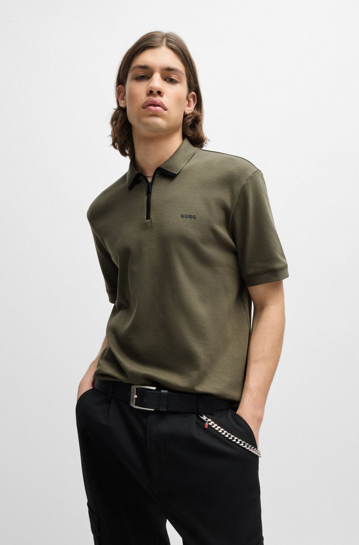 HUGO Polos Regular Fit in Cotton - DALOMINO 10257070 01-50511721- Concorde Fashion#color_beige-257