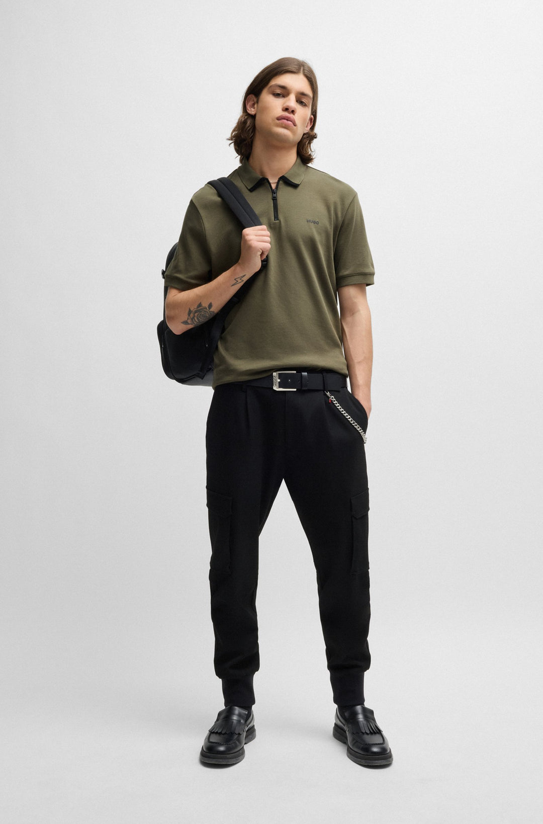 HUGO Polos Regular Fit in Cotton - DALOMINO 10257070 01-50511721- Concorde Fashion#color_beige-257