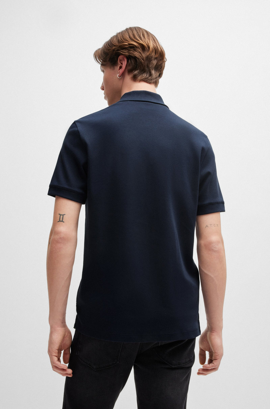 HUGO Polos Regular Fit in Cotton - DALOMINO 10257070 01-50511721- Concorde Fashion#color_navy-405