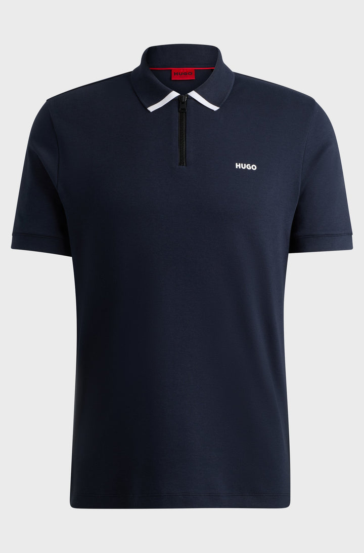 HUGO Polos Regular Fit in Cotton - DALOMINO 10257070 01-50511721- Concorde Fashion#color_navy-405