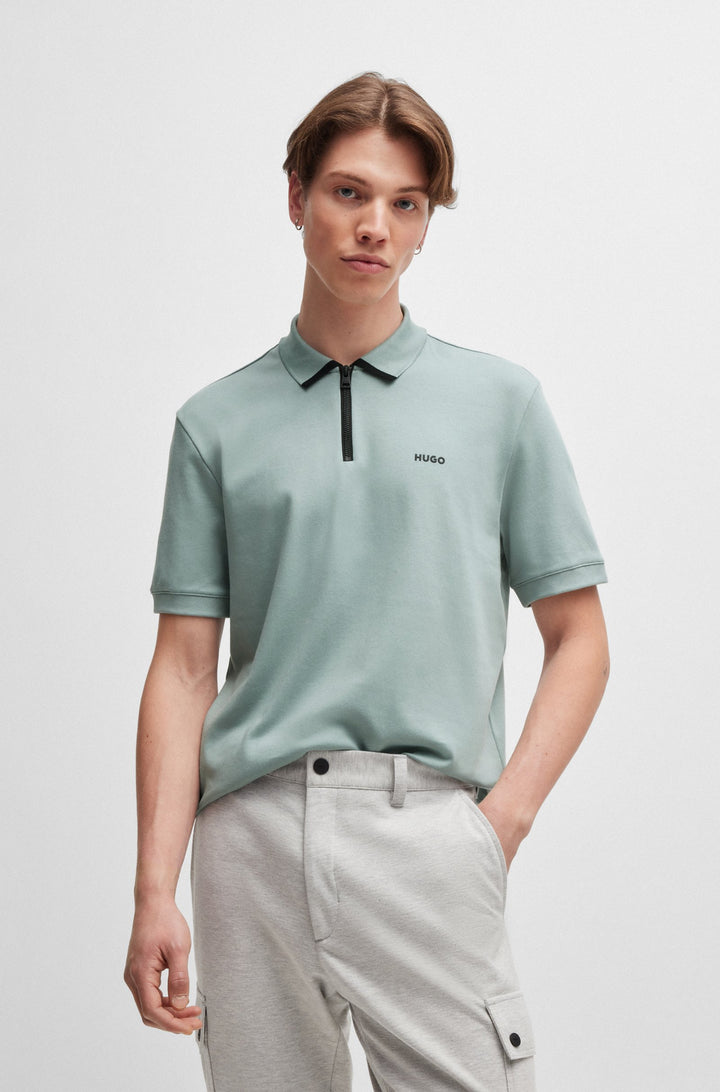 HUGO Polos Regular Fit in Cotton - DALOMINO 10257070 01-50511721- Concorde Fashion#color_grey-074