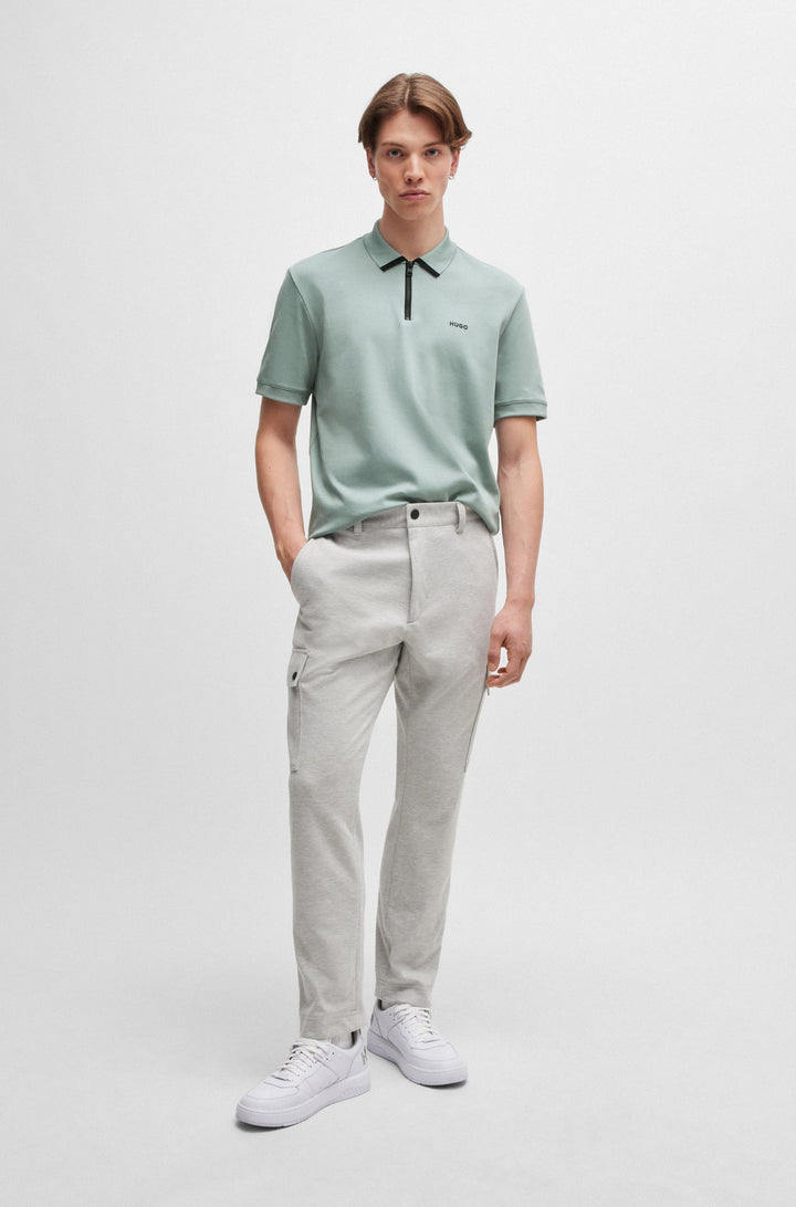 HUGO Polos Regular Fit in Cotton - DALOMINO 10257070 01-50511721- Concorde Fashion#color_grey-074