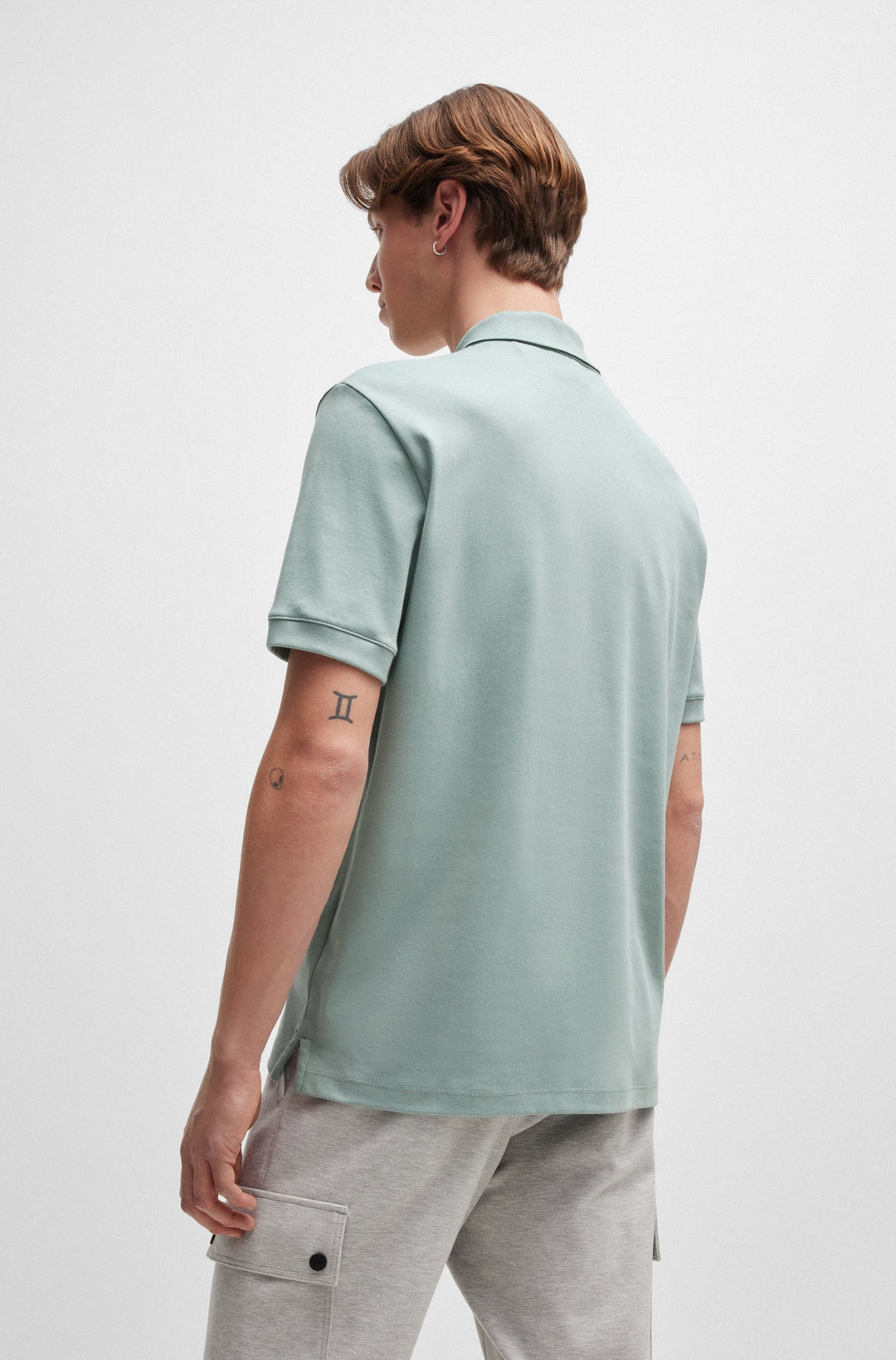 HUGO Polos Regular Fit in Cotton - DALOMINO 10257070 01-50511721- Concorde Fashion#color_grey-074