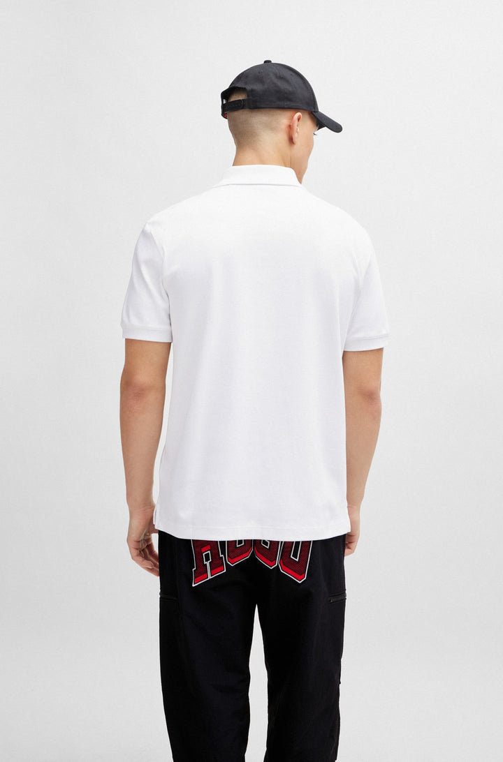 HUGO RED Regular Fit Polos in Cotton - DALOMINO 10257070 01-50511721- Concorde Fashion#color_white-100