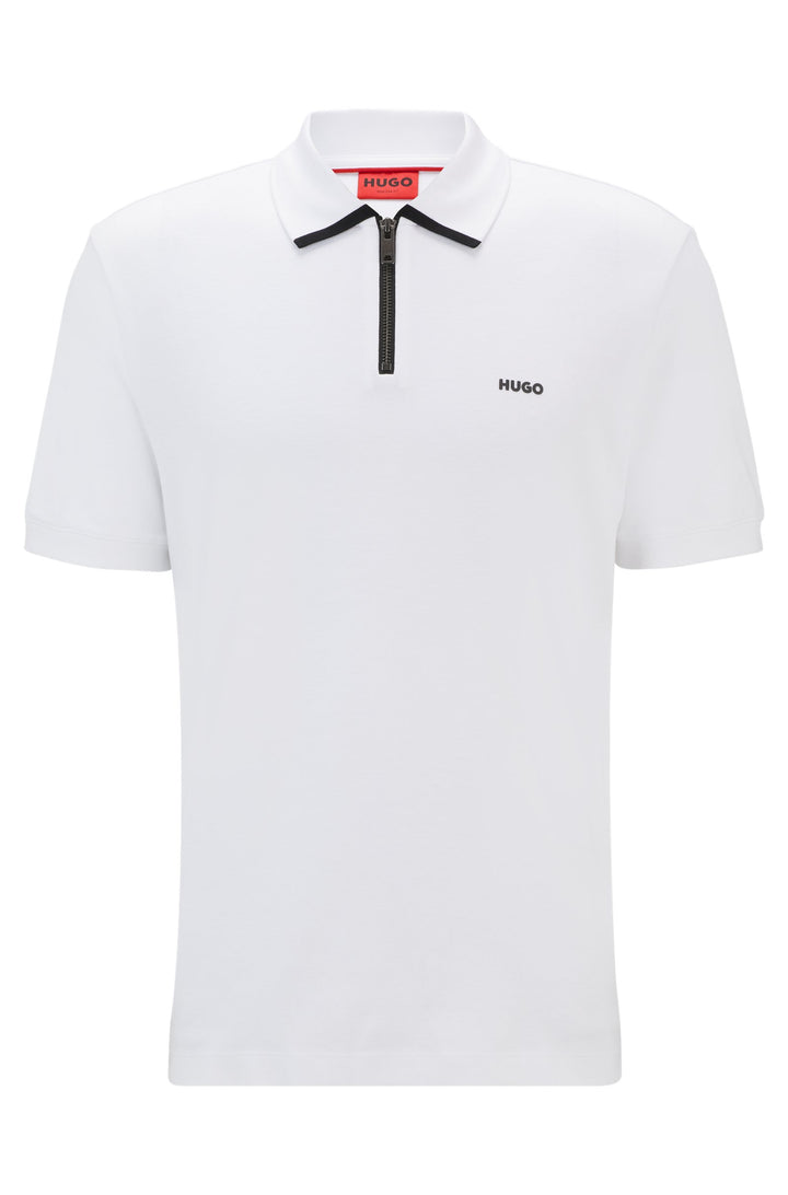 HUGO RED Regular Fit Polos in Cotton - DALOMINO 10257070 01-50511721- Concorde Fashion#color_white-100