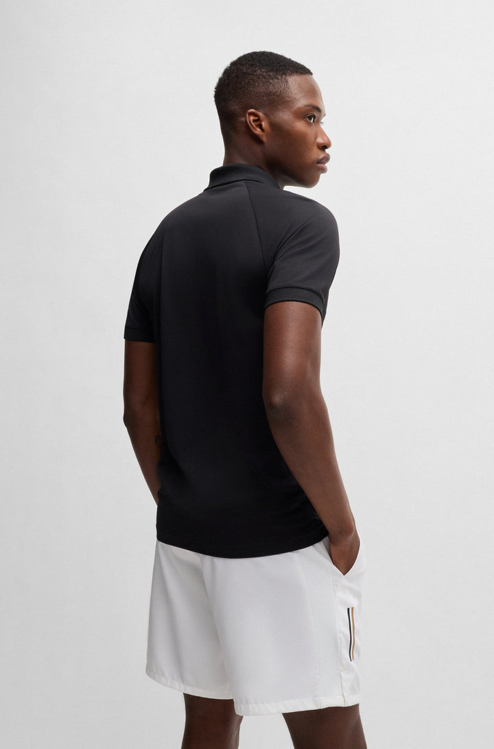 BOSS Polos Slim Fit in Polyester - PATTEO MB 15 10257118 01-50519853- Concorde Fashion#color_black-001