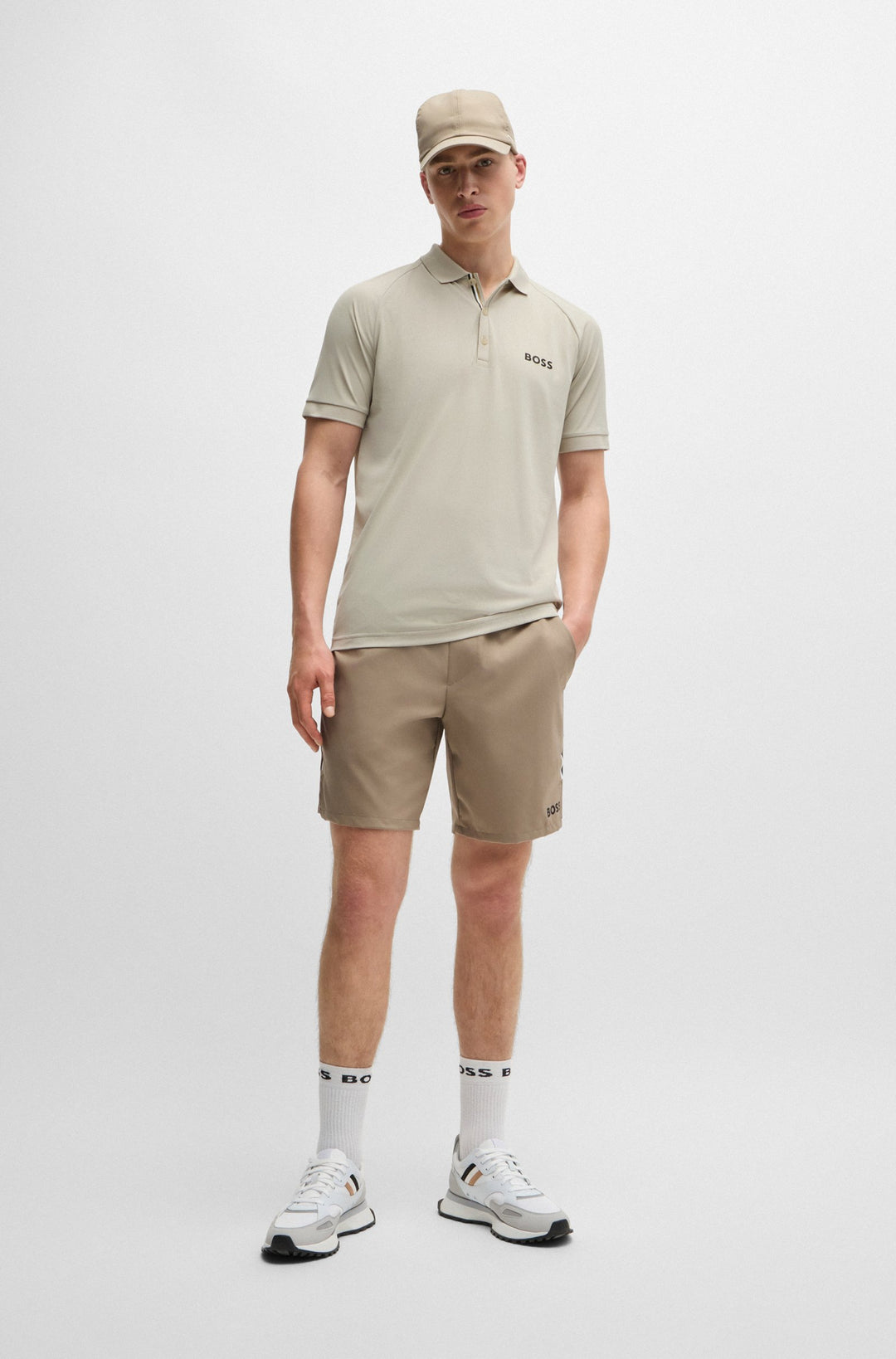 BOSS Polos Slim Fit in Polyester - PATTEO MB 15 10257118 01-50519853- Concorde Fashion#color_beige-271