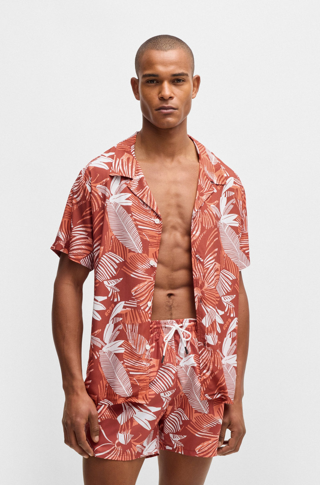 BOSS  Shorts in Polyester - PIRANHA 10257165 01-50508844- Concorde Fashion#color_orange-823